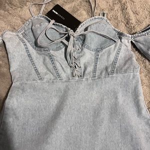 Fashion Nova Denim Dress Size M